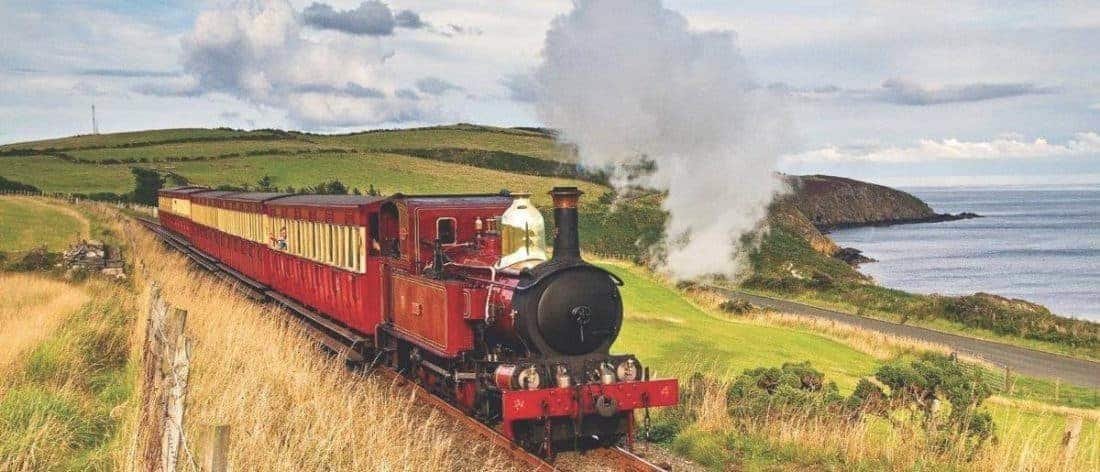 Isle of Man, sightseeing from a steamtrain?