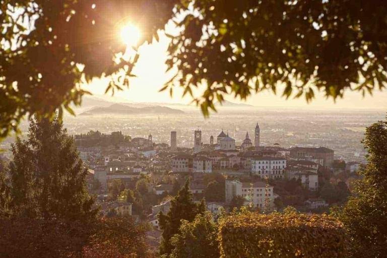 Bergamo. Dawn view of the historical part of the city.