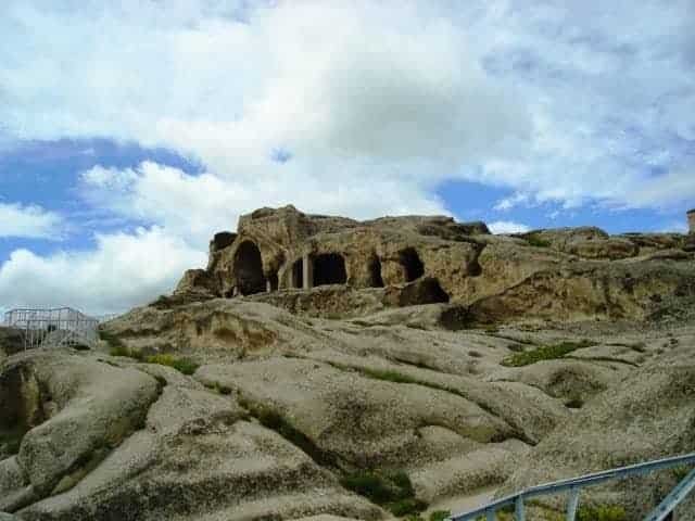 Rare cave dwellings in Georgia. Uplistsikhe_ruins