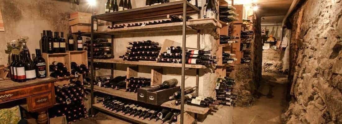 Angerer-Alm-St.-Johann-in-Tirol-a labyrinthine wine cellar in the mountain.