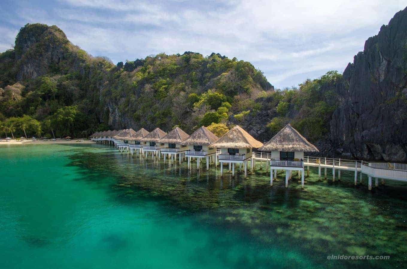 El Nido resorts, Apulit-Island-Water-Cottages Palawan