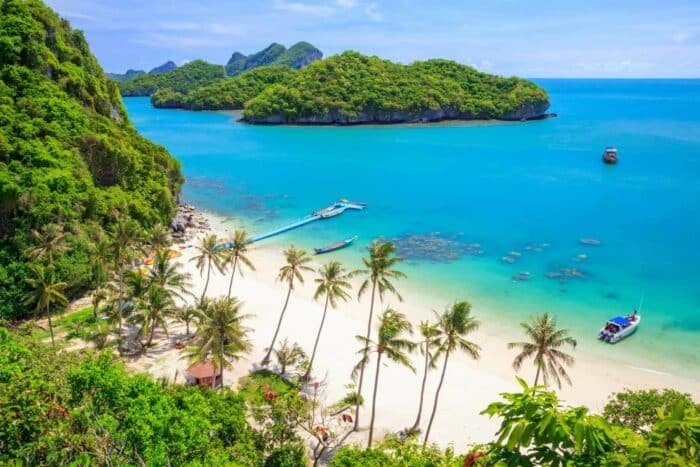 Angthong national marine park, koh Samui, Suratthani, Thailand.Most visited destinations in Thailand