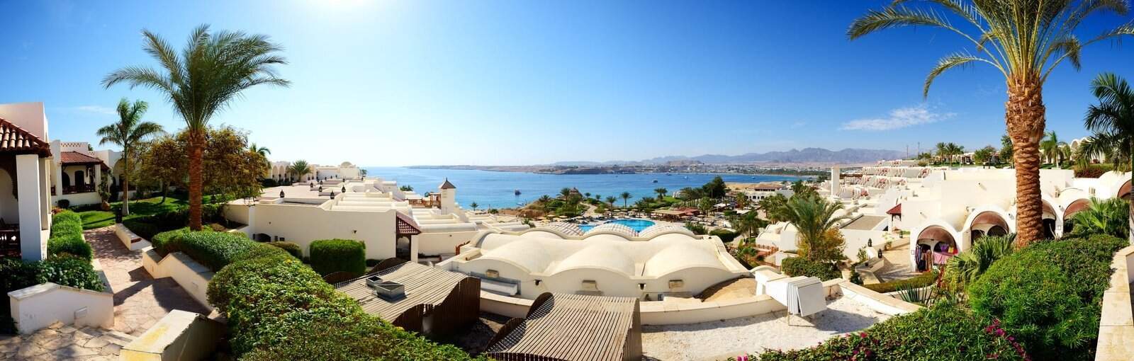 The beach at luxury hotel, Sharm el Sheikh, Egypt