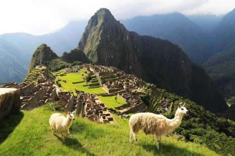 Machu Picchu in Peru. Seven wonders of the world