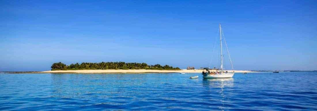 Fiji White sailing yacht