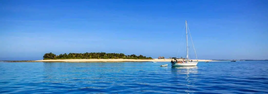 Fiji White sailing yacht