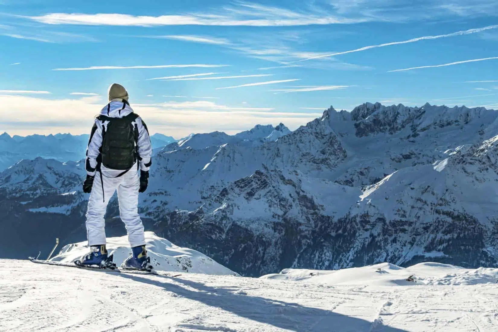 Cervinia Italy. Alpine skiing, Matterhorn.