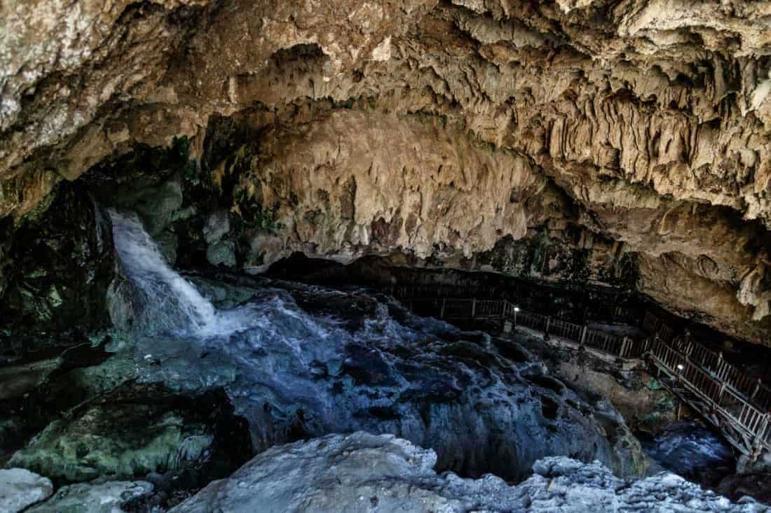 Denizli in Turkey. Kaklik Cave in Denizli. Geological, architecture.