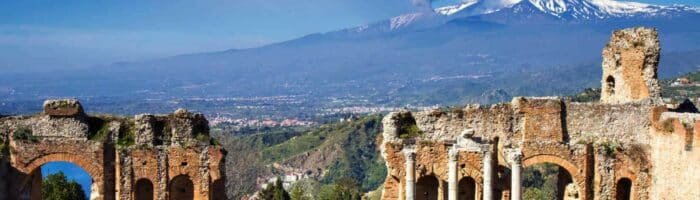 Sicily with Mount Etna in the background
