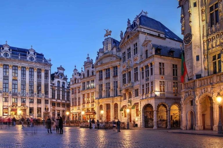 Guild houses in the Grand Place (Grote Markt) in Brussels, Belgium.