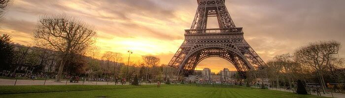Eiffel tower at sunset