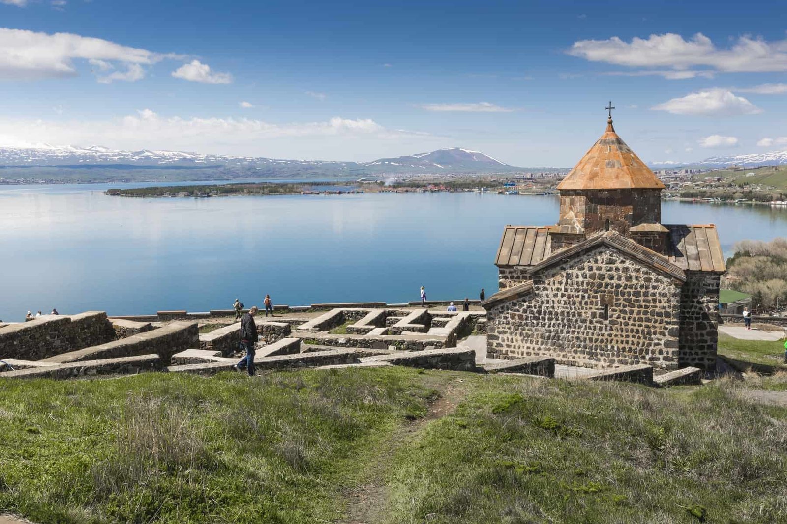 The 9th century Armenian monastery of Sevanavank at lake Sevan