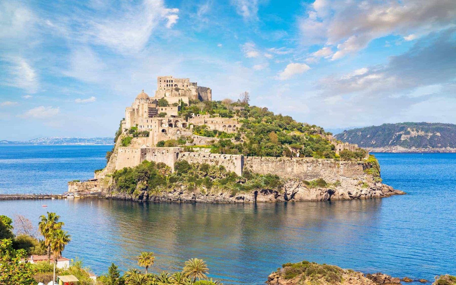 Aragonese Castle or Castello Aragonese is most visited landmark and tourist destination near Ischia island, Italy.