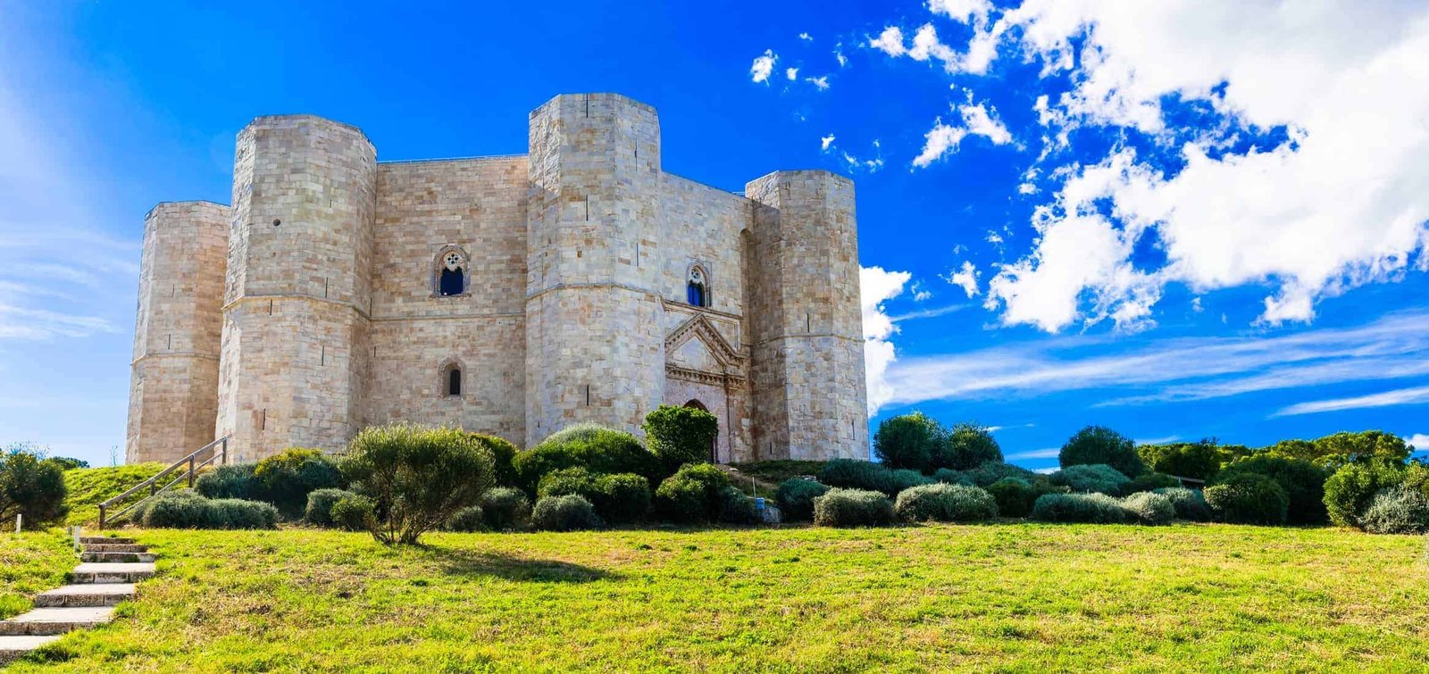 Unique octagonal castle Castel del Monte, Puglia, Italy.