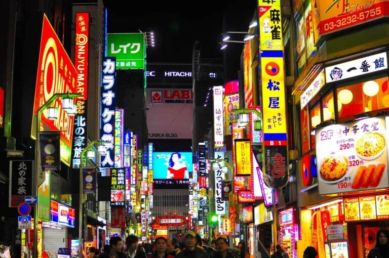 The neon light of Kabukicho, Shinjuku. The Tokyo redlight district.