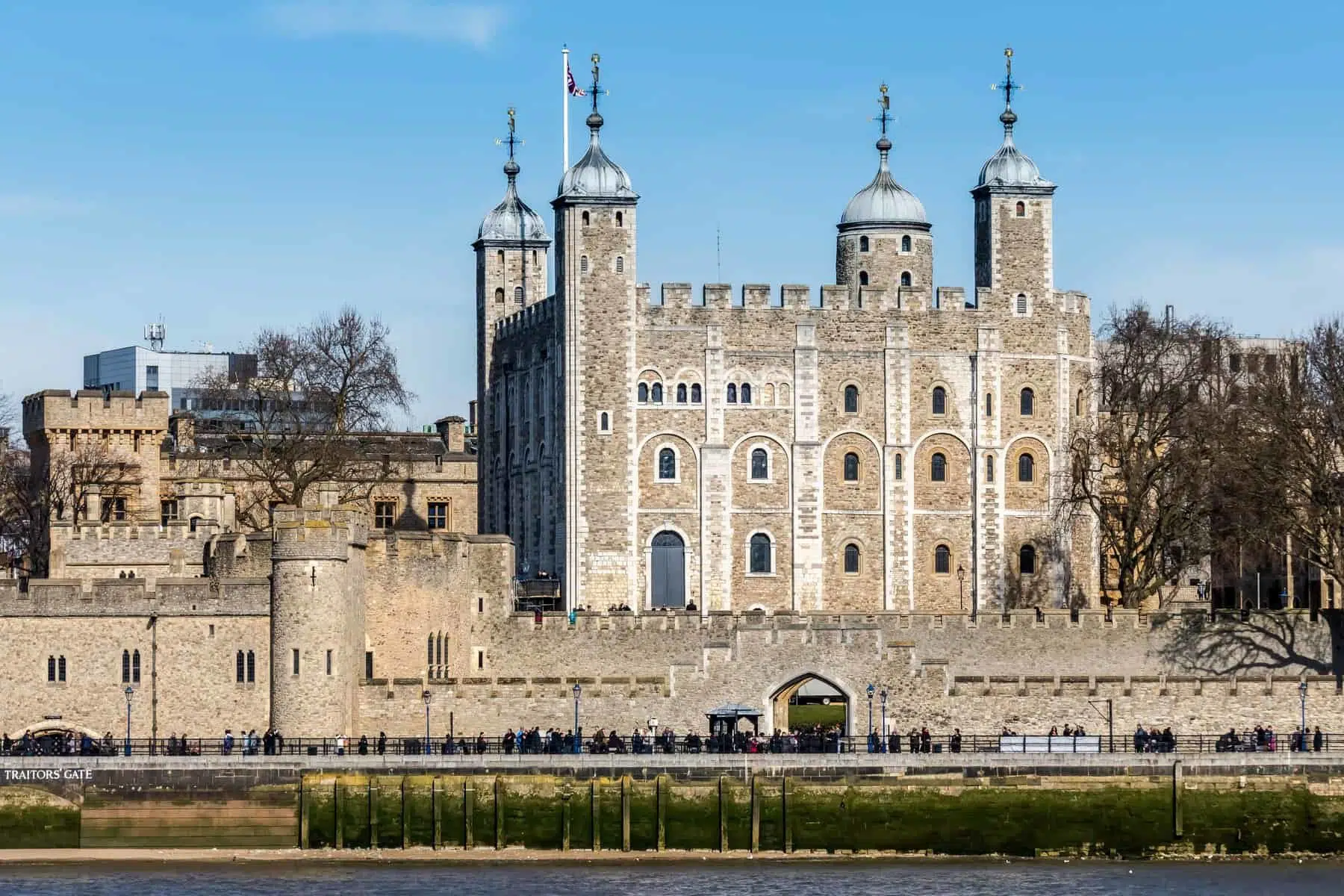 View of the Tower of London on March 7, 2015. Unidentified people.