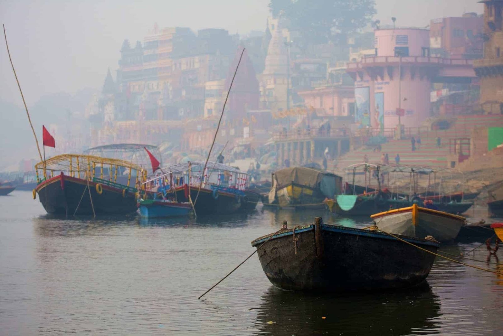 View of Varanasi city in India