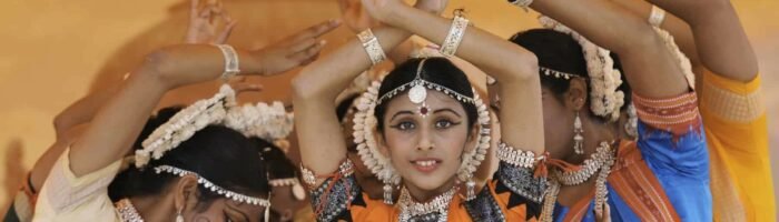 India dancers perform at the Festival of the Chariots. It is performed in every country across the world and dates back thousands of years to Jagannatha Puri, India.