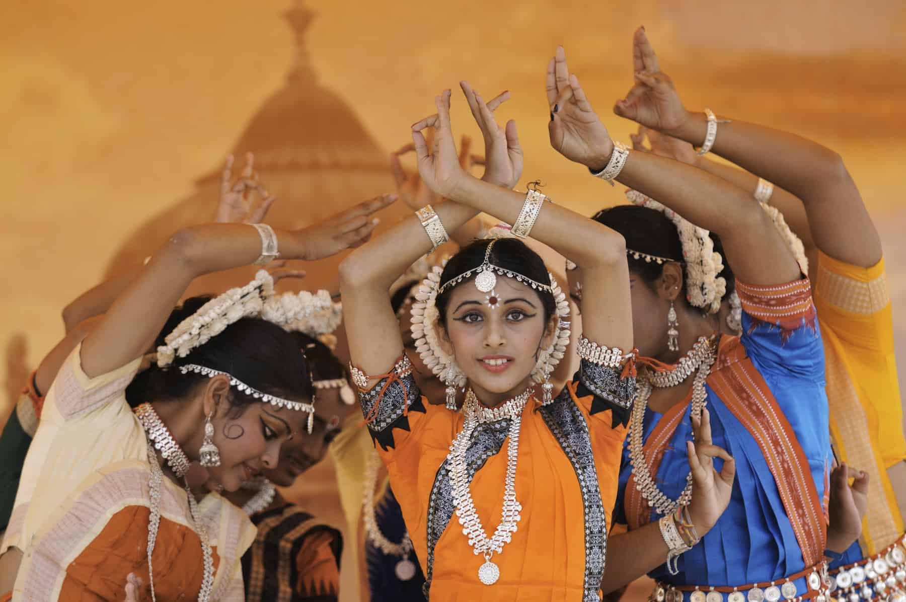 India dancers perform at the Festival of the Chariots. It is performed in every country across the world and dates back thousands of years to Jagannatha Puri, India.