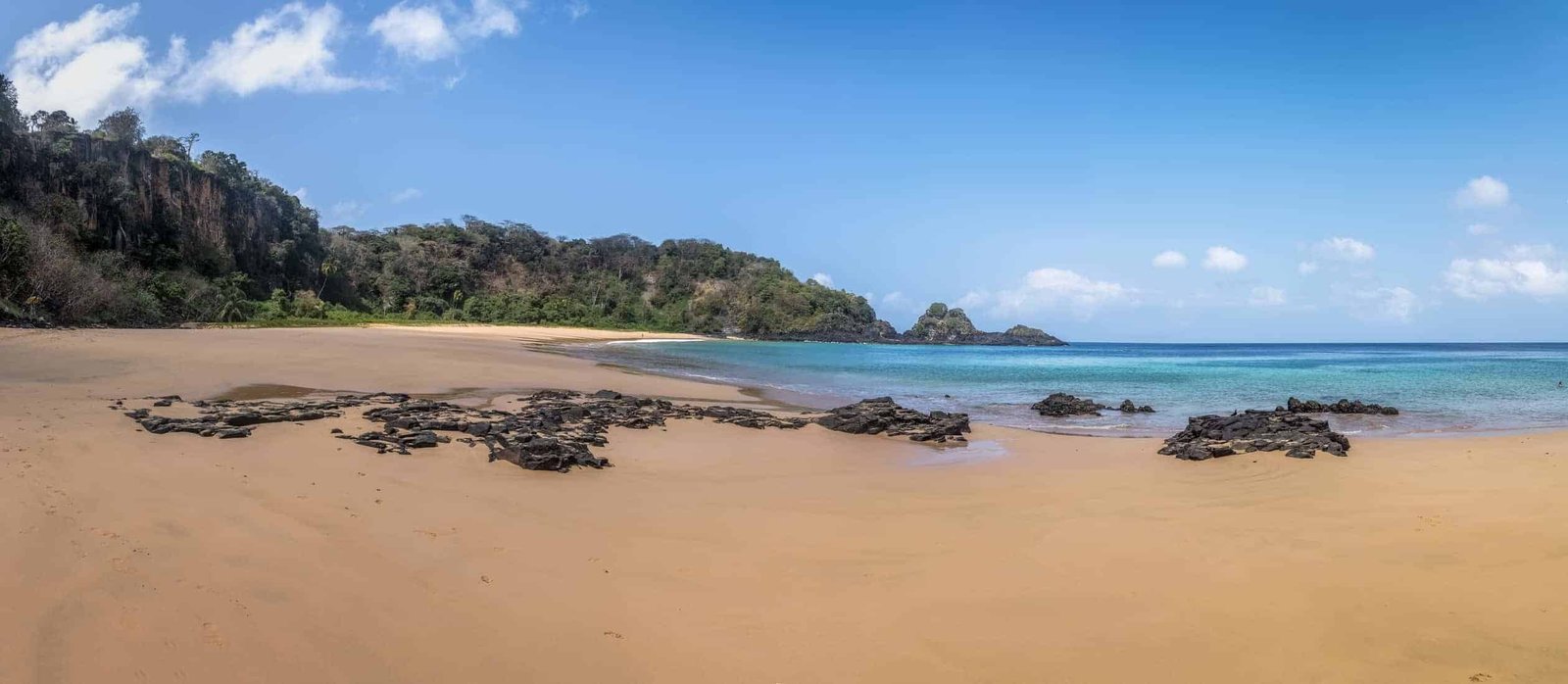 Panoramic view of Praia do Sancho Beach - Fernando de Noronha, Pernambuco, Brazil