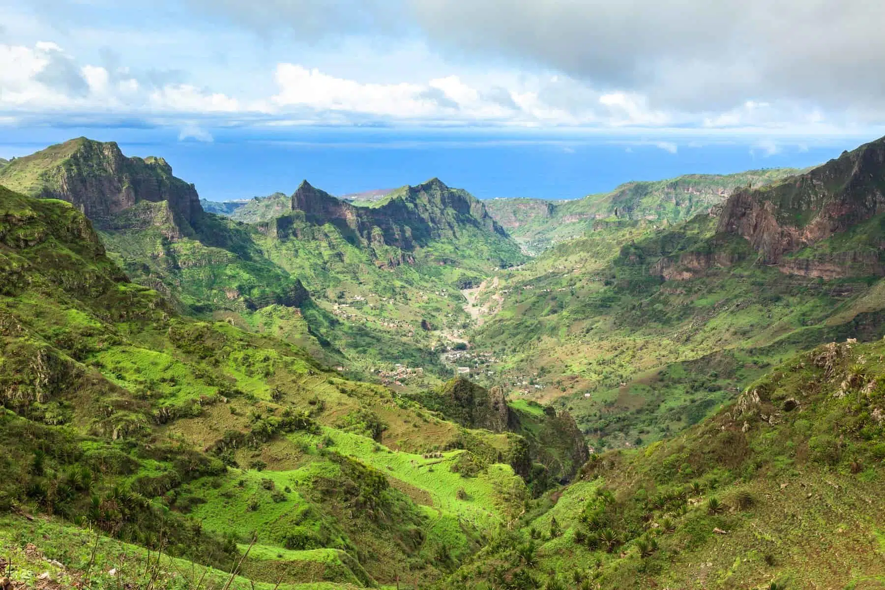 Smallest Countries in Africa: Cape Verde. Lush green mountains