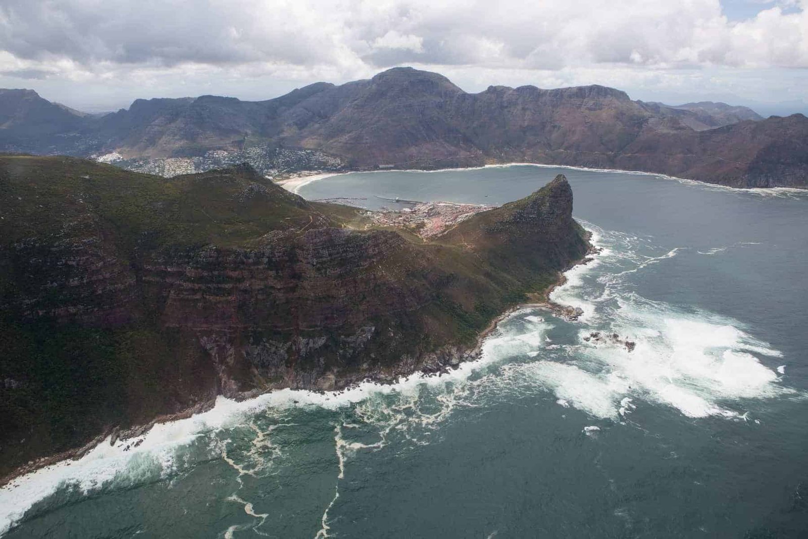 Cape Town south Africa view from helicopter peninsula atlantic ocean view