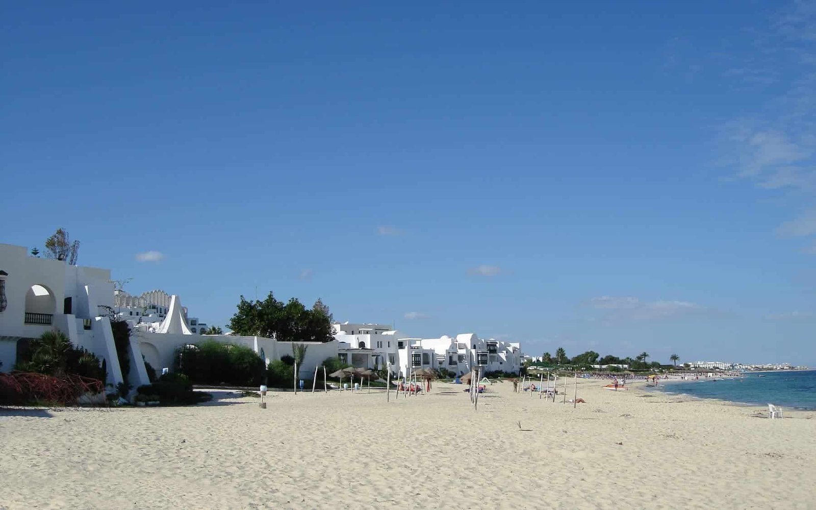 Elite resort in Tunisia on the coast of the Mediterranean Sea near the city of Susa. Large marina after which the place was named contributing rapid development of maritime tourism. Beautiful beaches and luxury hotels offer visitors full comfort and pleasant stay. he photo shows a part of several kilometers long sandy beach