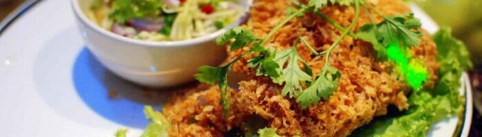 Yam Pla Dook Foo, catfish, Thai Food