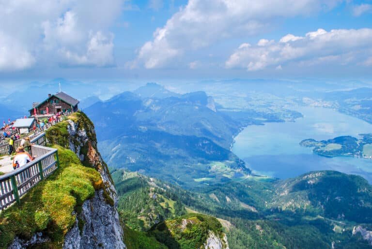 Lake Mondsee view. Austria