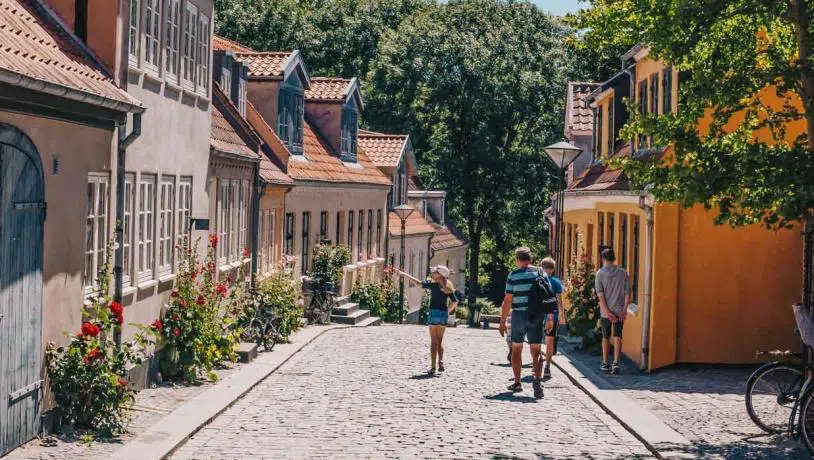 Paaskestræde, (small street i Old Odense). Denmark