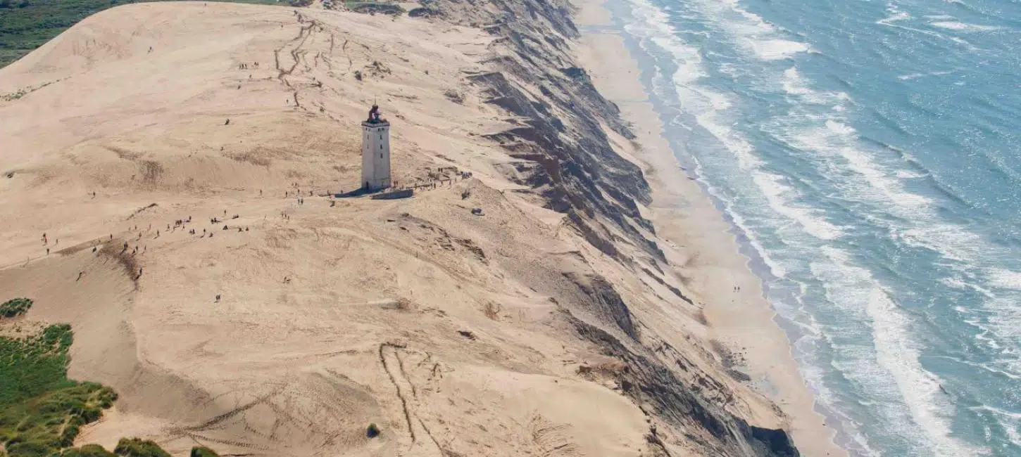 Rubjerg Knude Fyr from above. North Jutland, Denmark