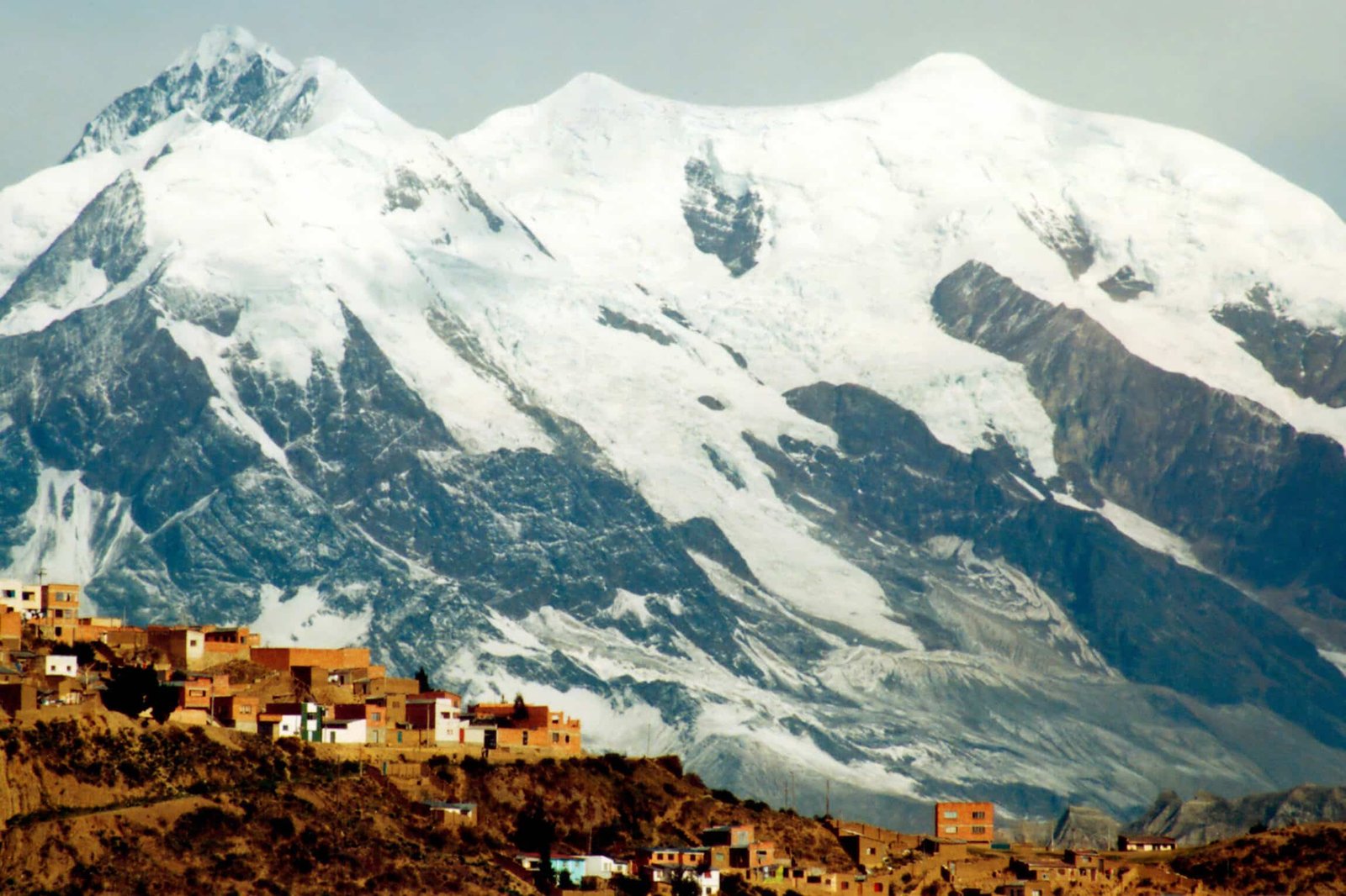 LA Paz Bolivia, highest town in South America, Bolivia from the peaks of the Andes,