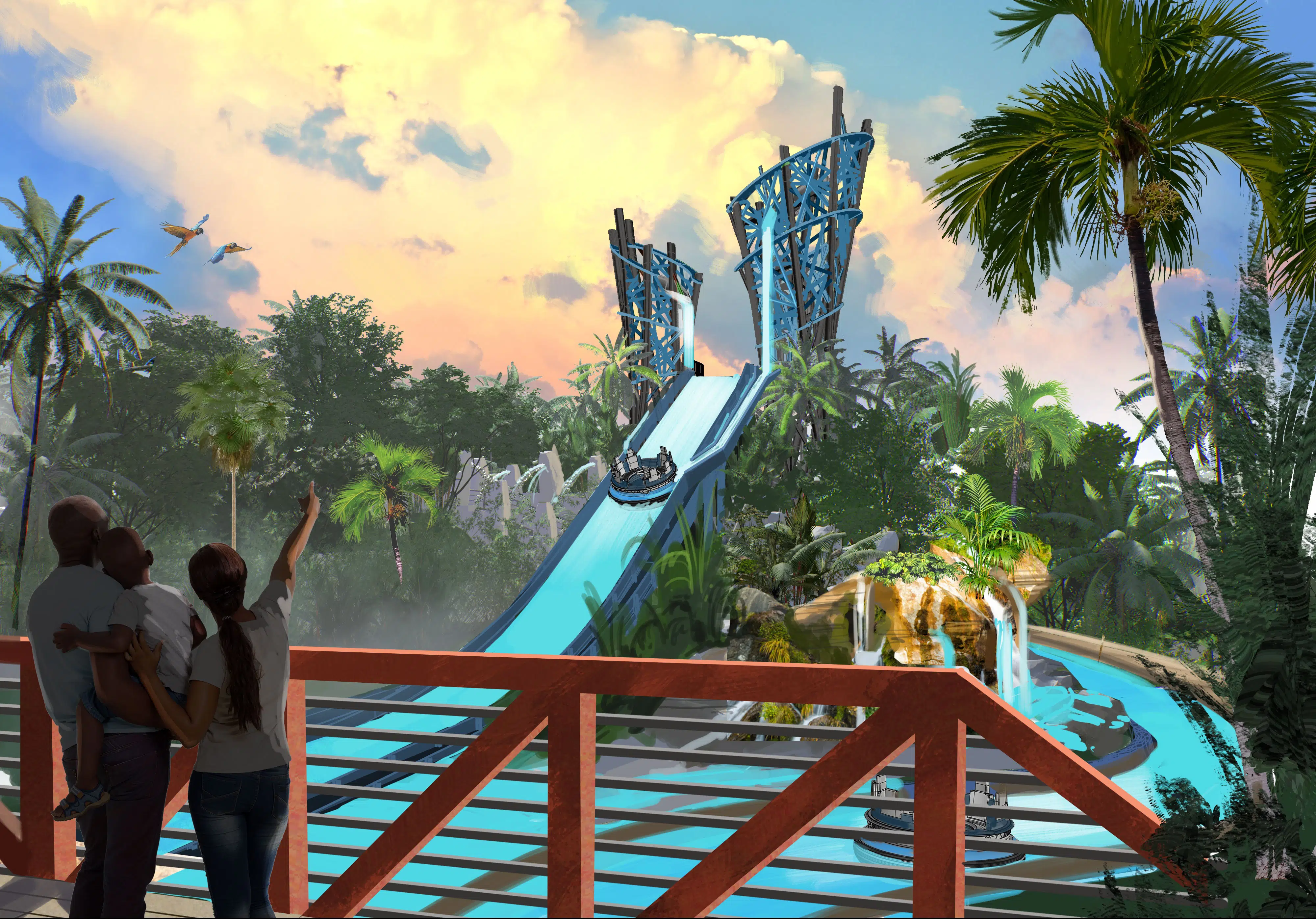 virgin holidays — Orlando Sea World, infinity_falls