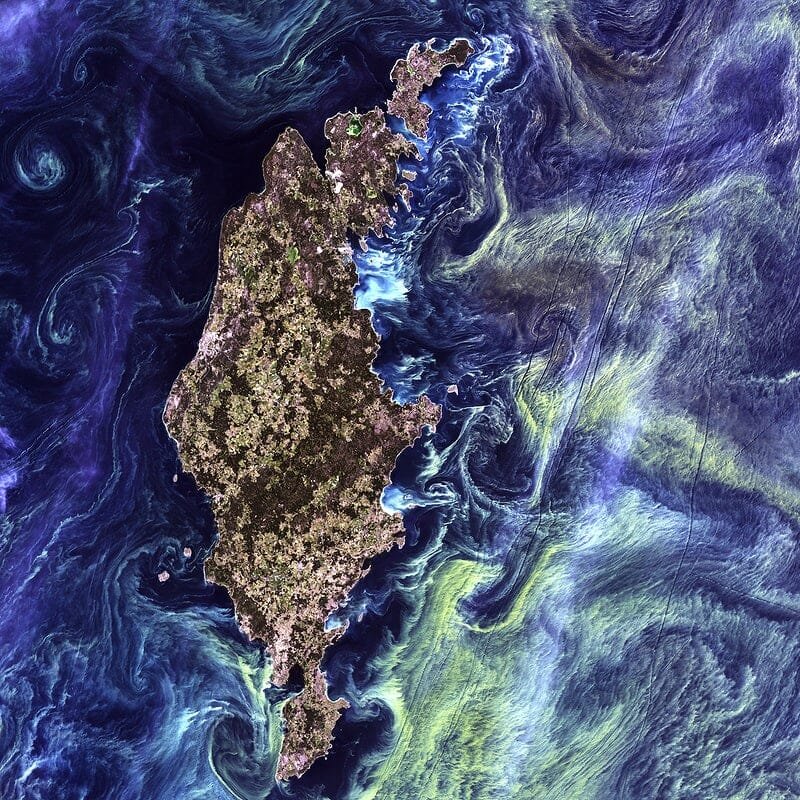 Gotland, Sweden from a Satellite. NASA image