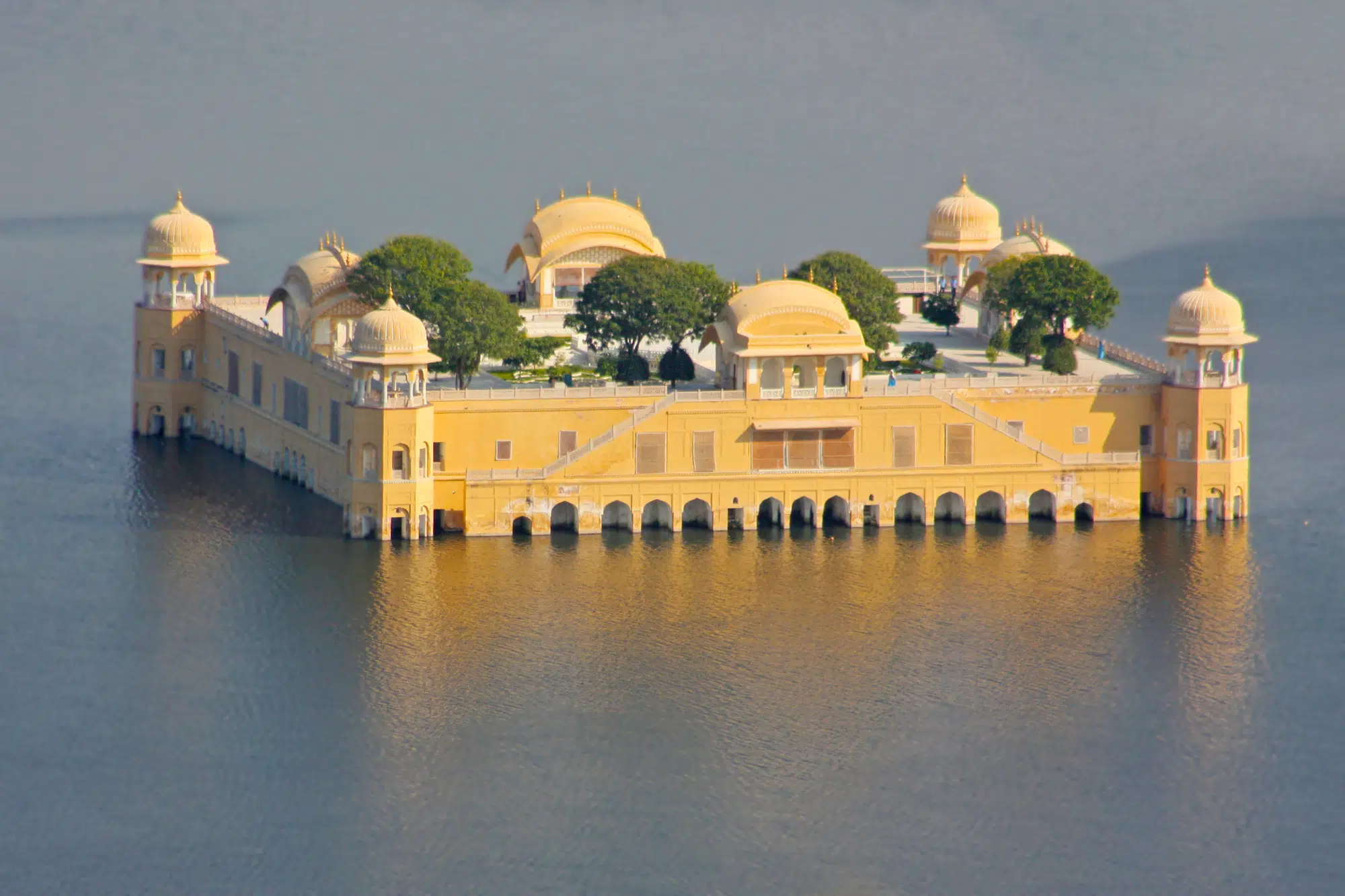 Water Palace (Jal Mahal) in Man Sagar Lake. Jaipur, Rajasthan, India. 18th Century. The palace Dzhal-Mahal