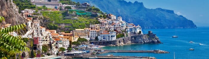 Amalfi coast line in Italy