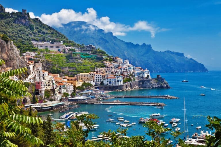 Amalfi coast line in Italy