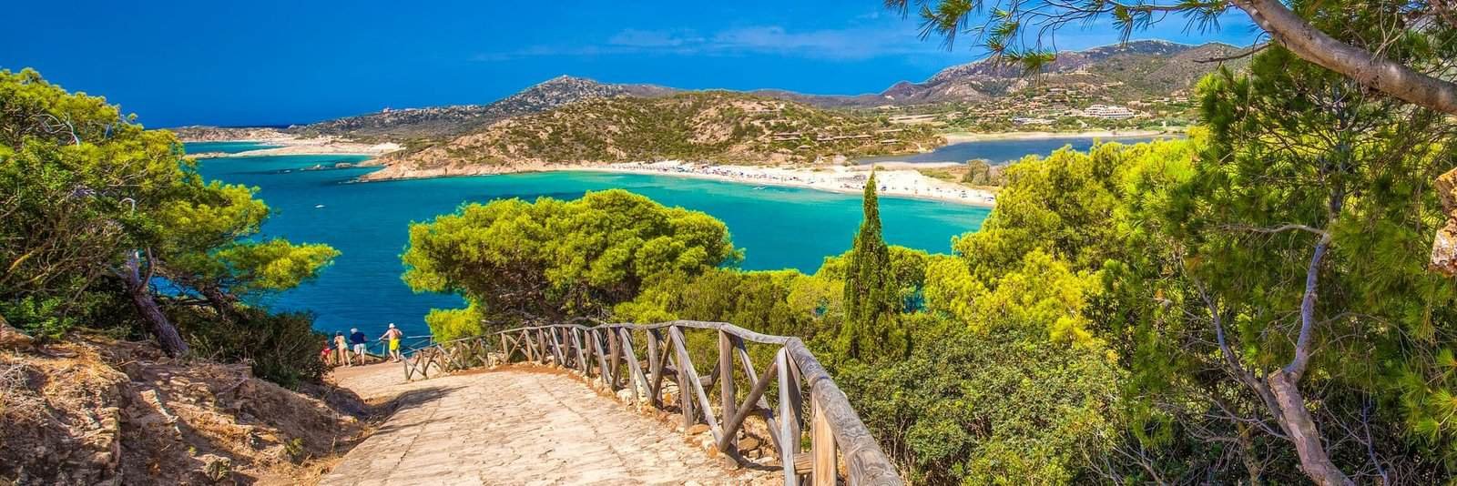 Sa Colonia beach, Chia resort, Sardinia, Italy.