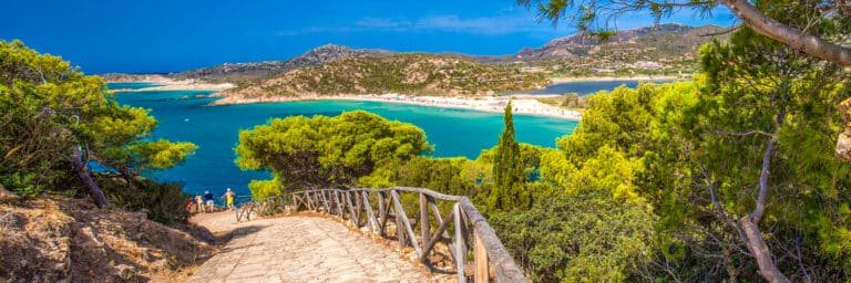 Sa Colonia beach, Chia resort, Sardegna, Italy.