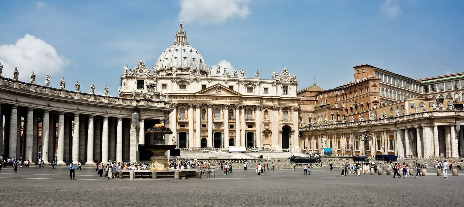 S. Peters Cathedral in Vatican. View from square.