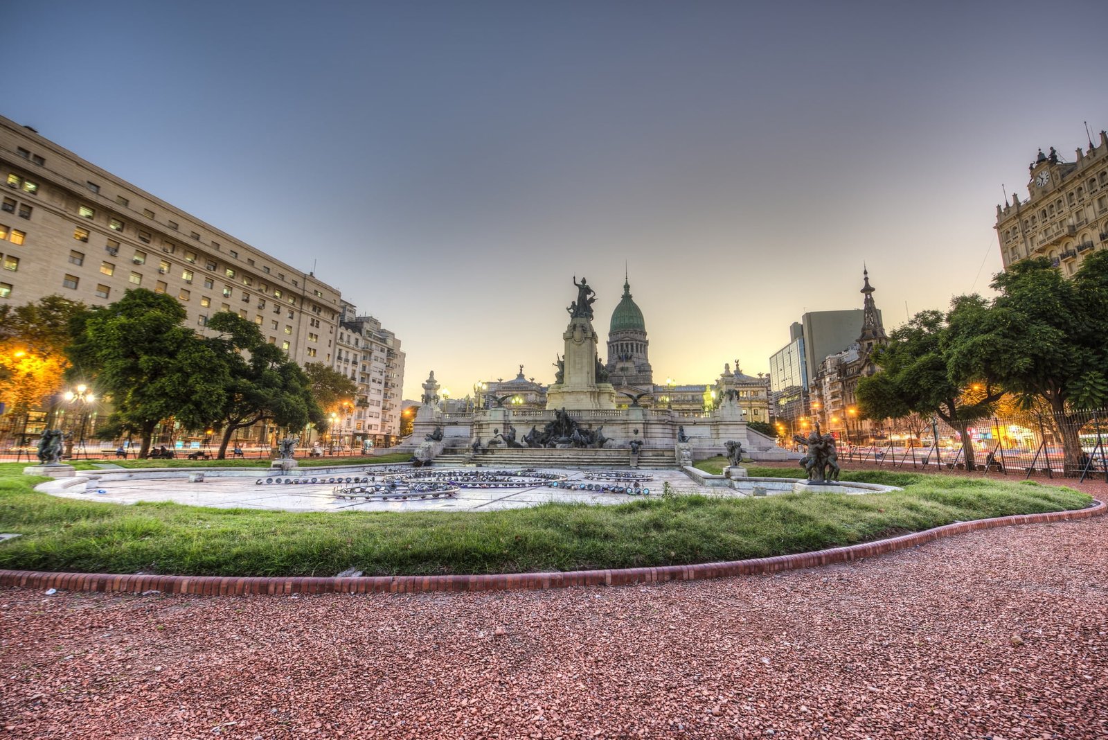 Congress square in Buenos Aires