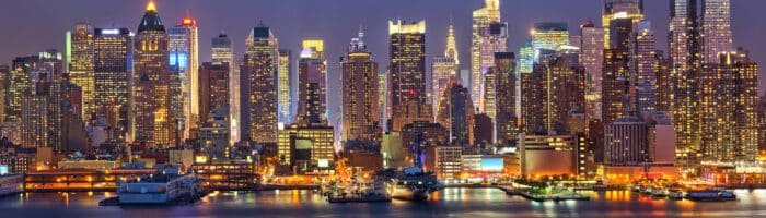 Manhattan at night