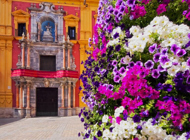 SpringMalaga, old town, timeinCosta del Sol. Spain.Springtime