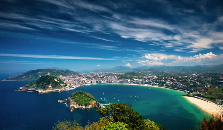 San Sebastian, Spain from above
