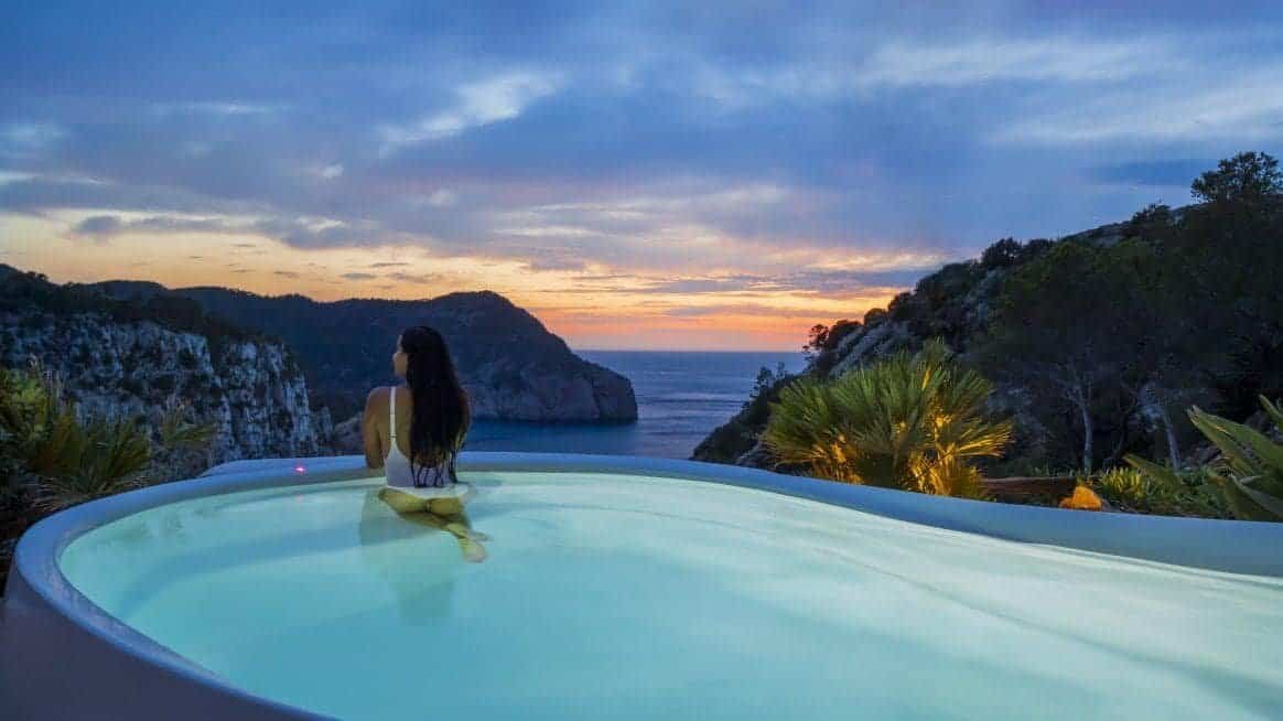 Ibiza view from a pool balcony
