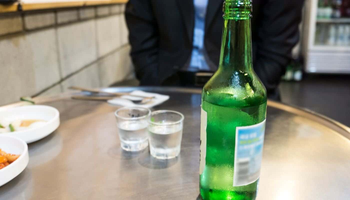 Soju is made by distillation, using alcohol made from sweet potato