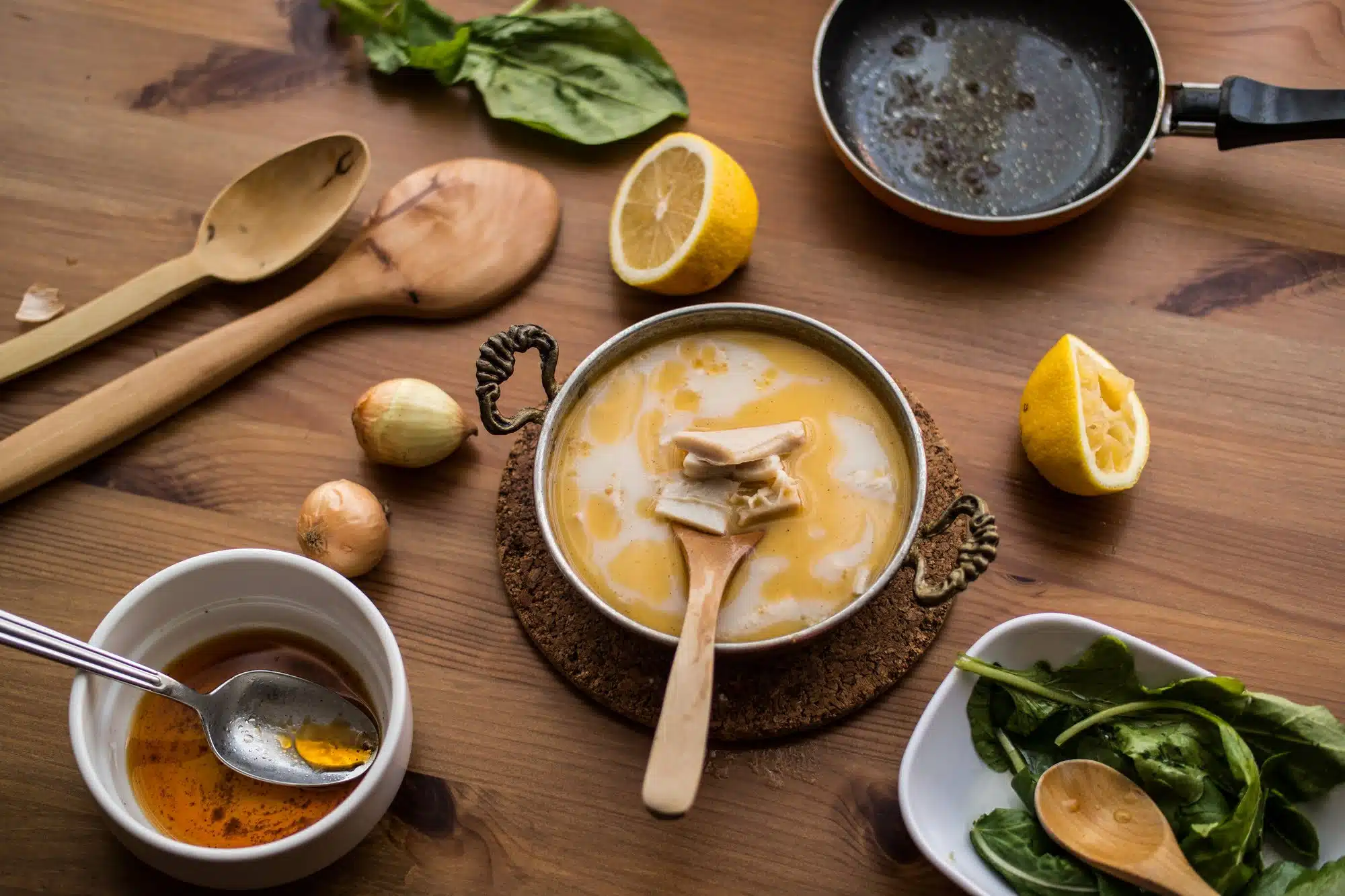 iskembe corbasi traditional turkish — Turkish Traditional Tripe Soup / iskembe corbasi.