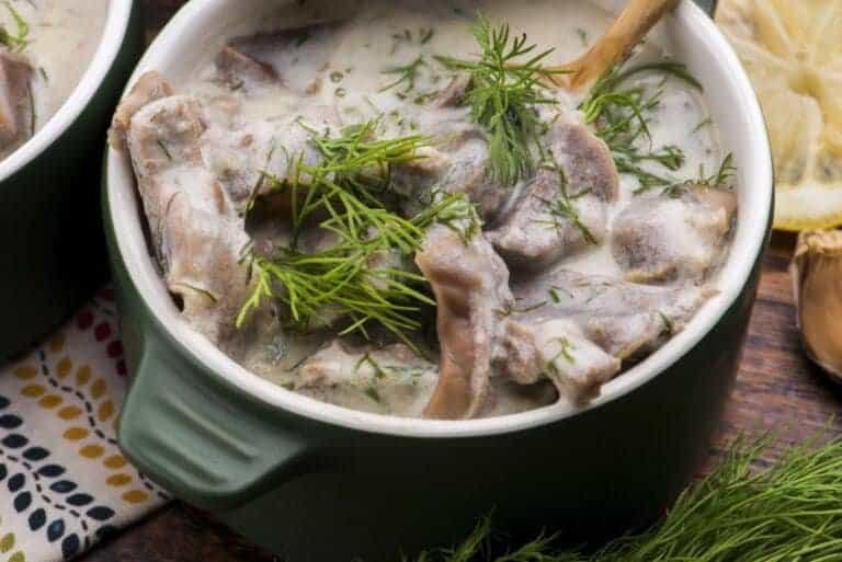 turkish traditional tripe soup; iskembe corbasi and offal soup