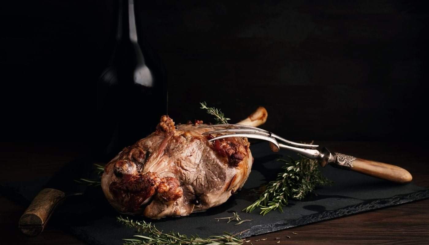 Roasted lamb