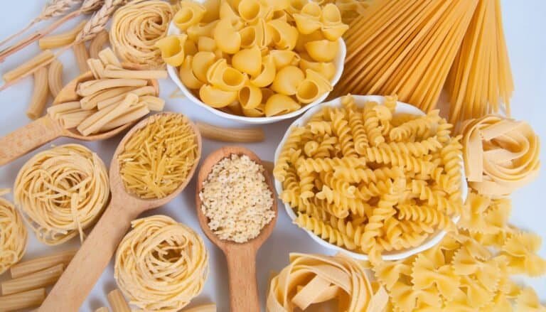 Pasta, types and forms